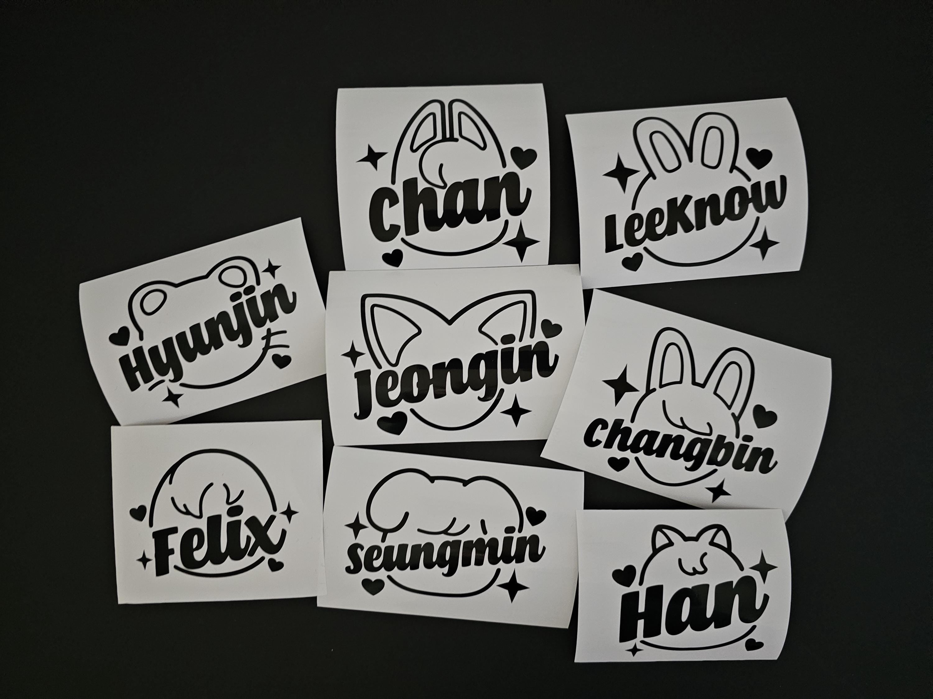 Stray Kids SKZOO Characters w/ Names Vinyl Decals