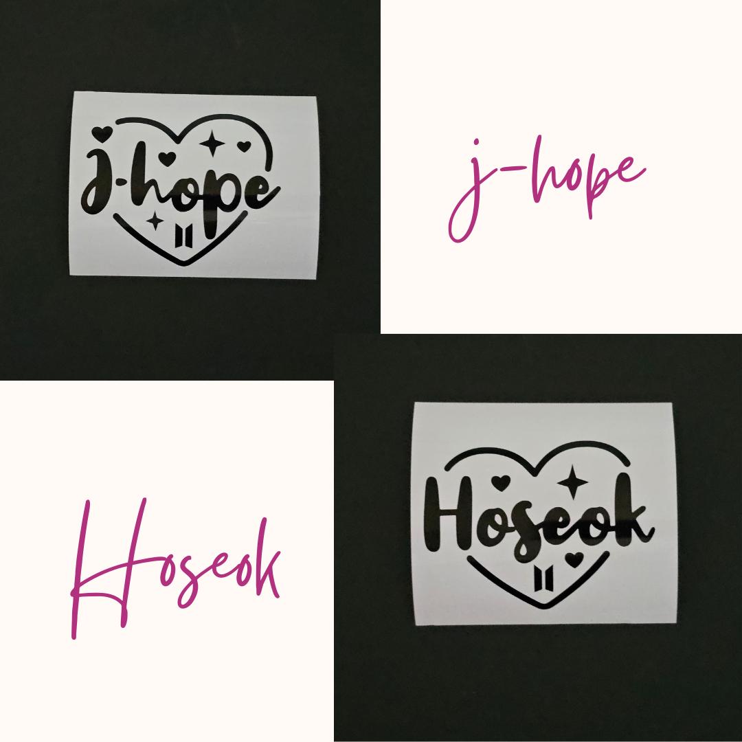 BTS Heart Vinyl Decals