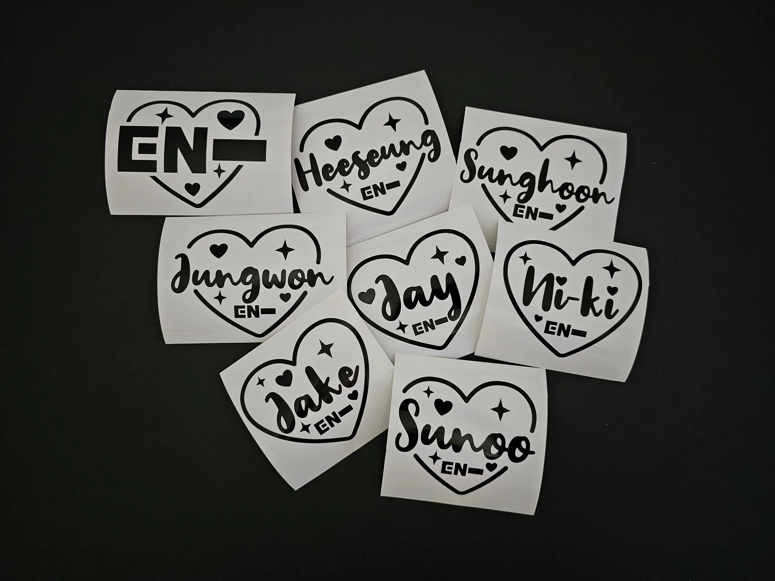 ENHYPEN Heart Vinyl Decals