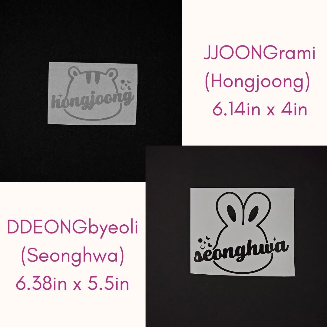 ATEEZ Aniteez Characters w/ Names Vinyl Decals