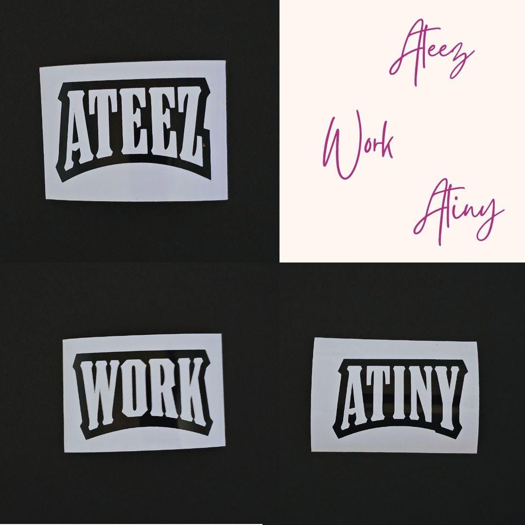 ATEEZ "Work" Style Name Vinyl Decals