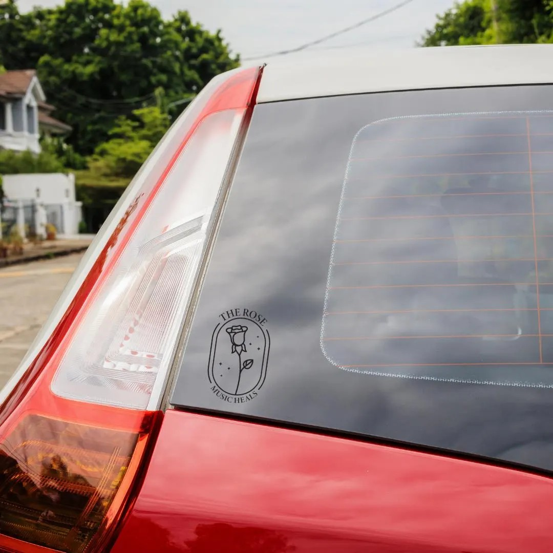 The Rose "Music Heals" Vinyl Decals (16 Colors to Choose From!)