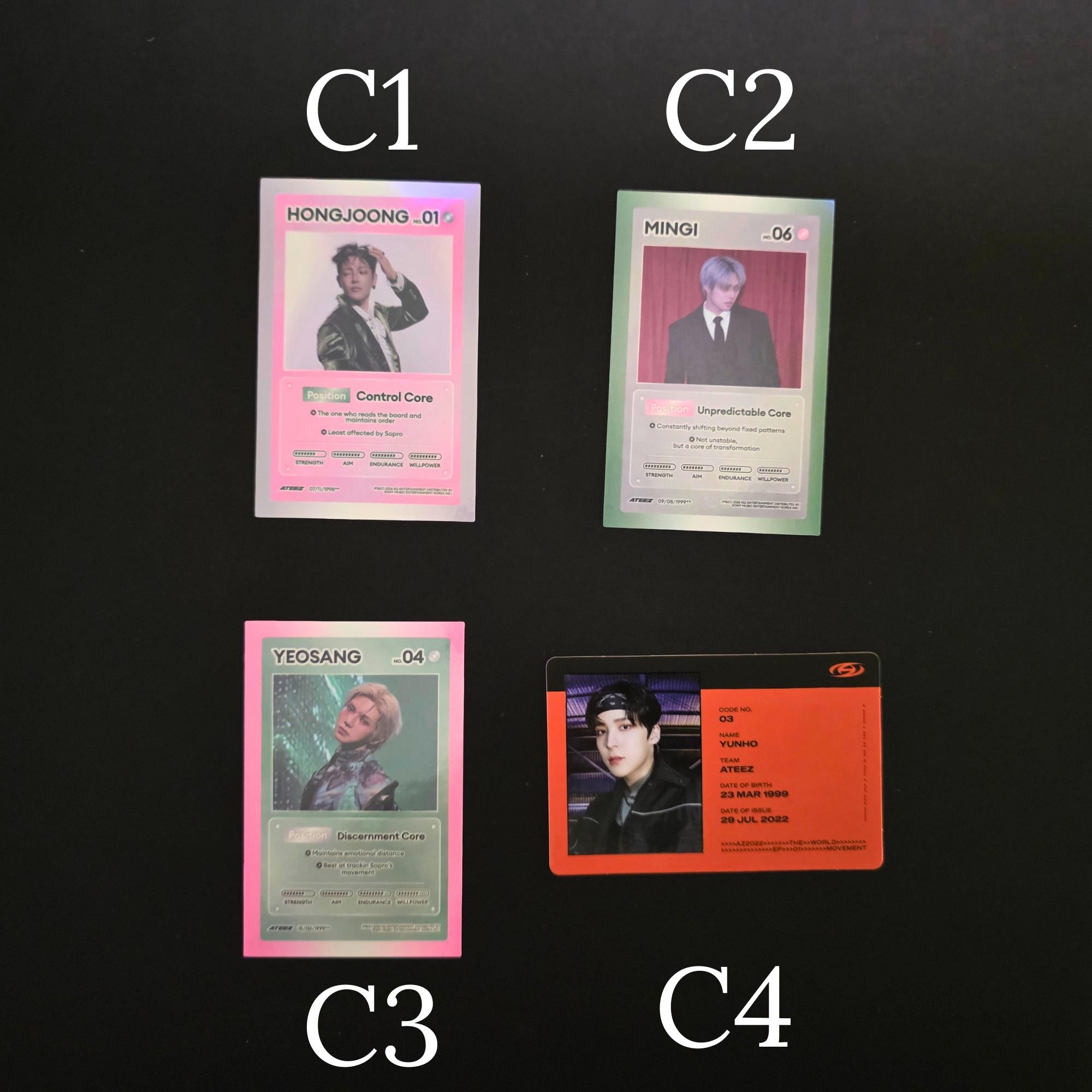 Assorted Official ATEEZ Kpop Photocards
