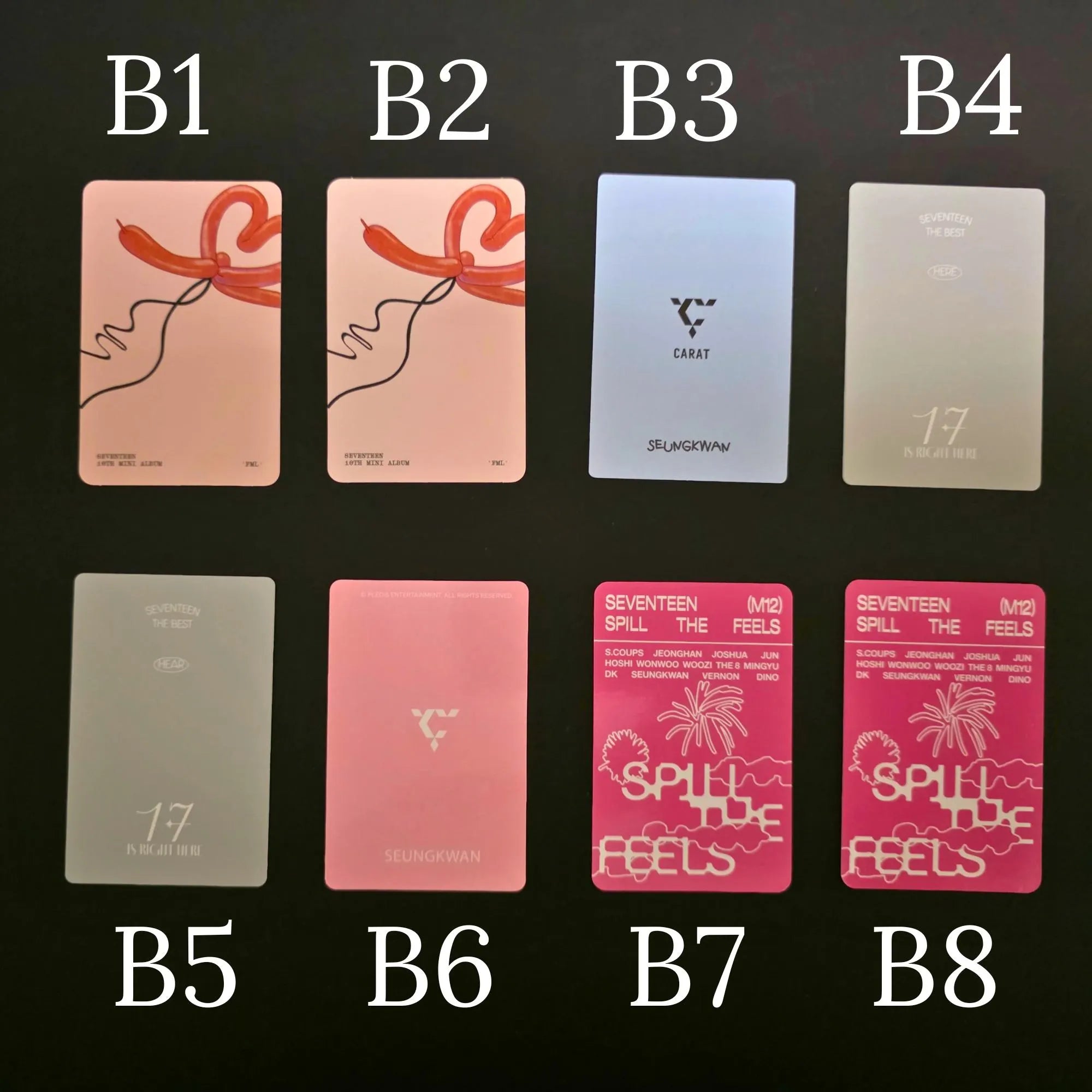 Assorted Official Seventeen Kpop Photocards