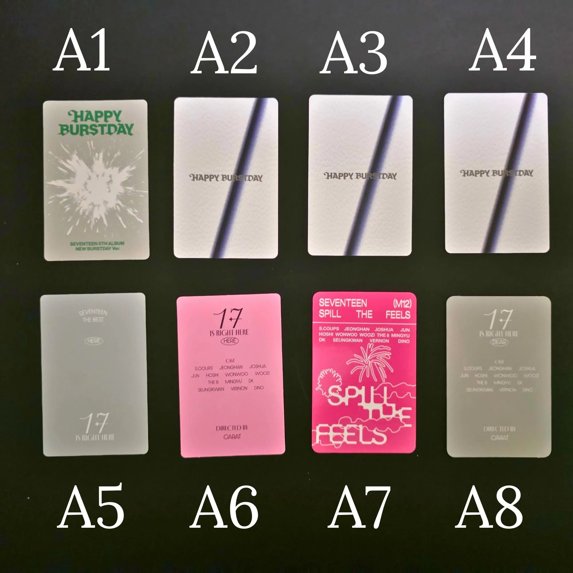 Assorted Official Seventeen Kpop Photocards
