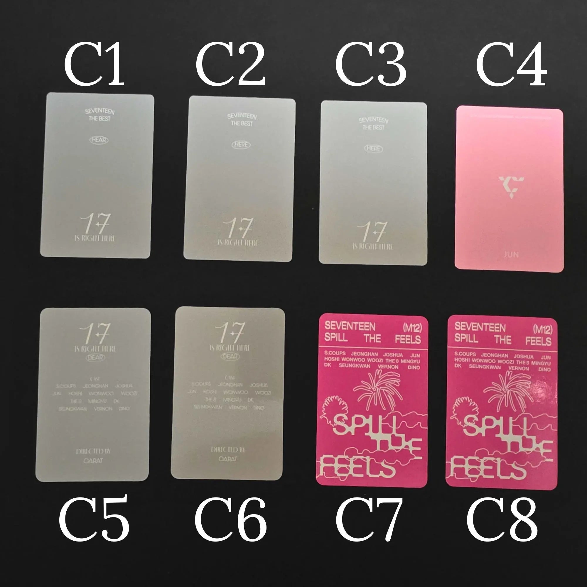 Assorted Official Seventeen Kpop Photocards