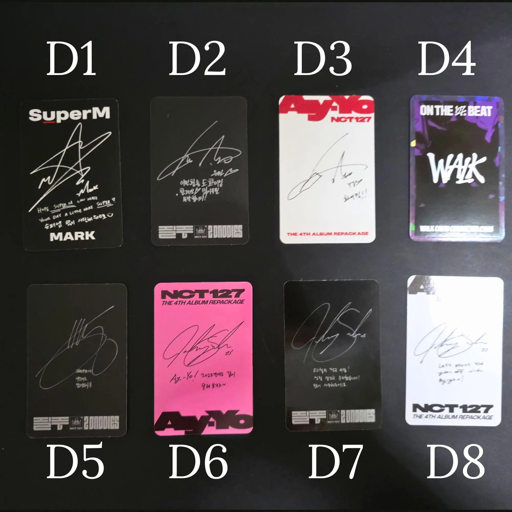 Assorted Official NCT Kpop Photocards (127, Dream, & WayV)