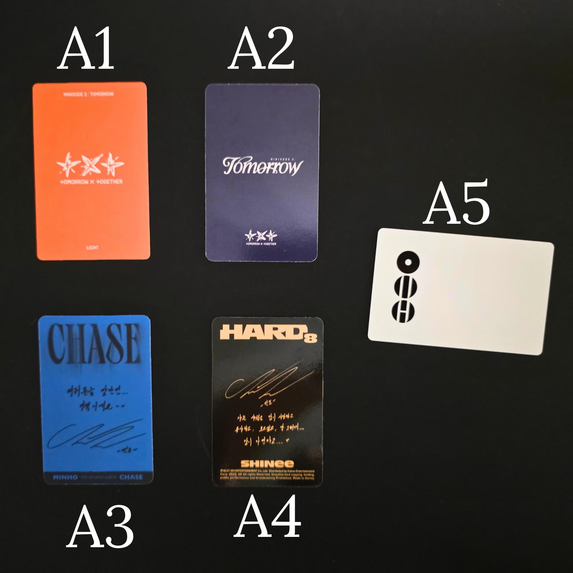 Assorted Official Kpop Photocards (Shinee, BTS, & TomorrowXTogether)