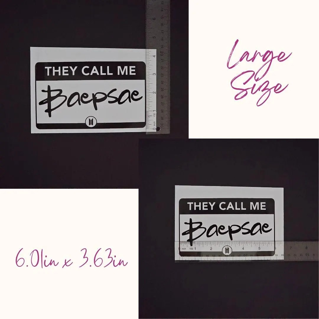 BTS Baepsae Name Tag Vinyl Decal (19 Colors to Choose From!)