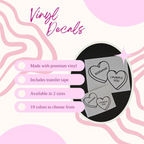 BTS Borahae Candy Hearts Vinyl Decal (19 Colors to Choose From!)