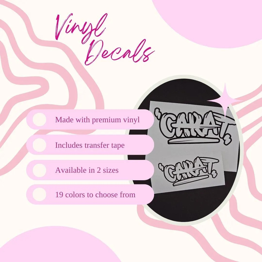 Seventeen Carat Vinyl Decal (19 Colors to Choose From!)