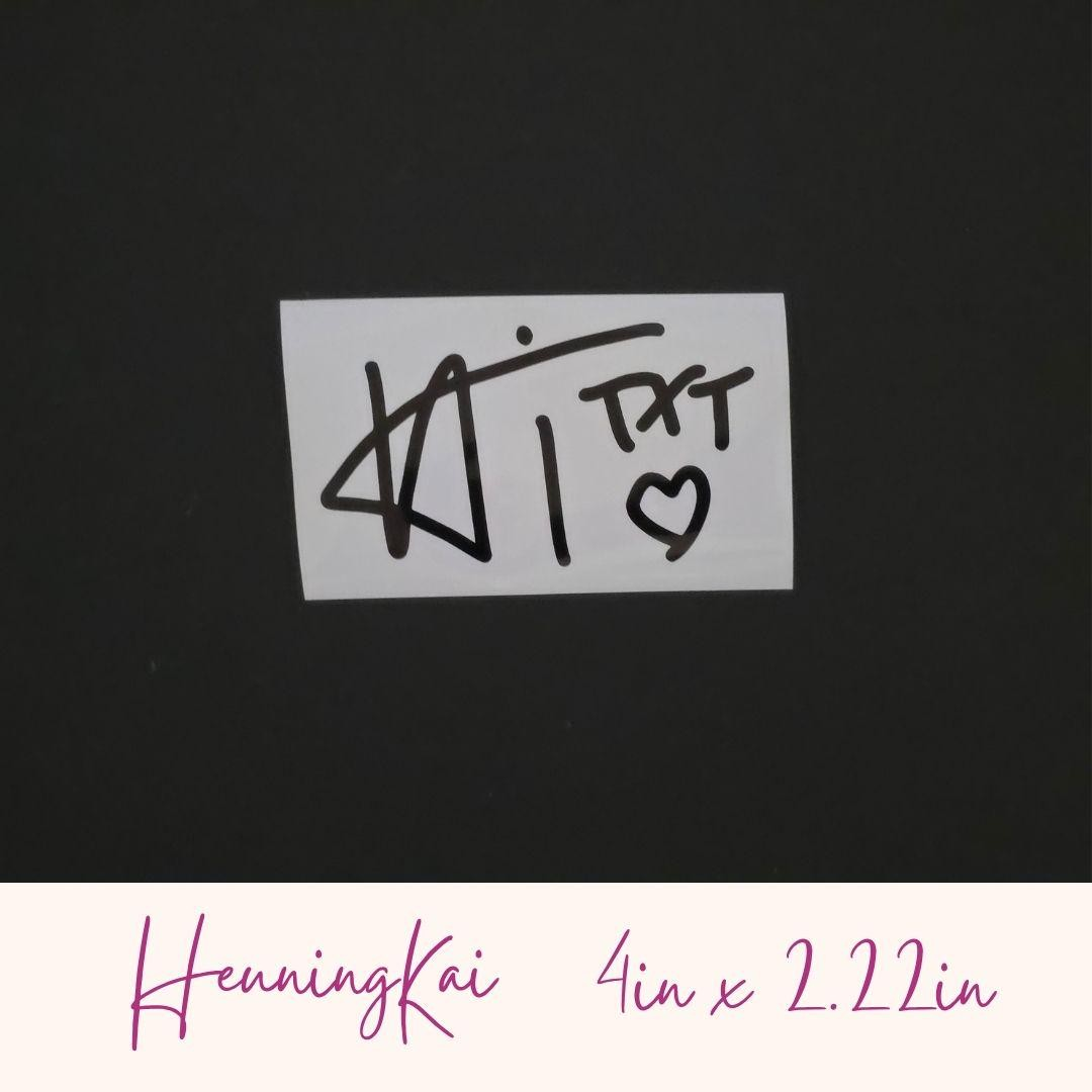 TXT Autograph Vinyl Decals (19 Colors to Choose From!)