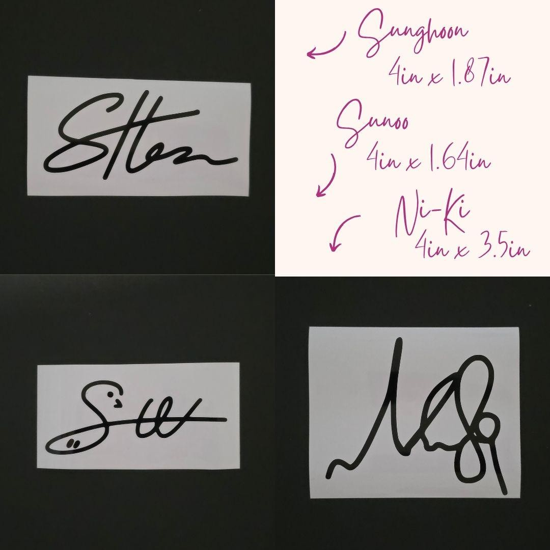 ENHYPEN Autograph Vinyl Decals (19 Colors to Choose From!)