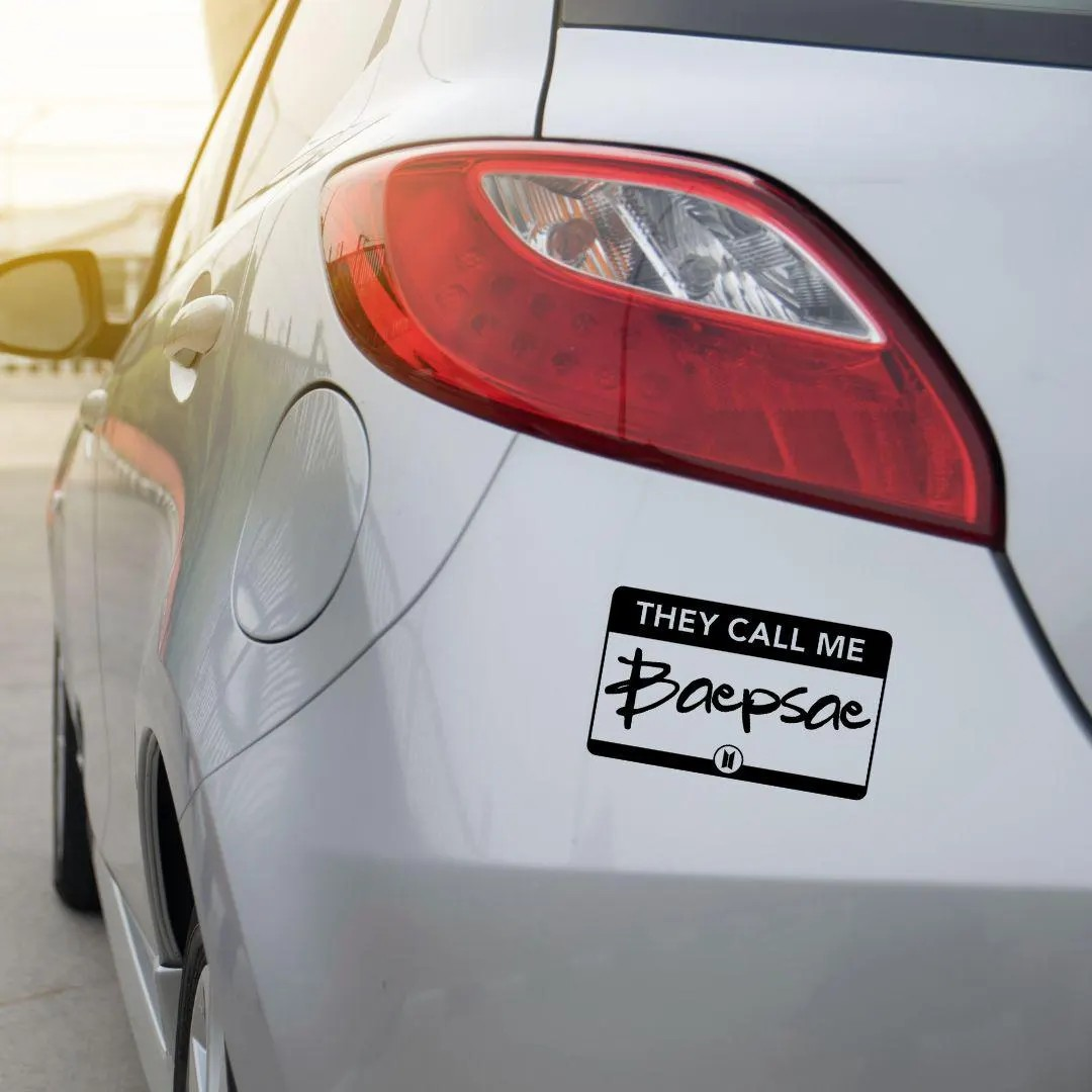 BTS Baepsae Name Tag Vinyl Decal (19 Colors to Choose From!)