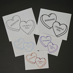 BTS Borahae Candy Hearts Vinyl Decal (19 Colors to Choose From!)
