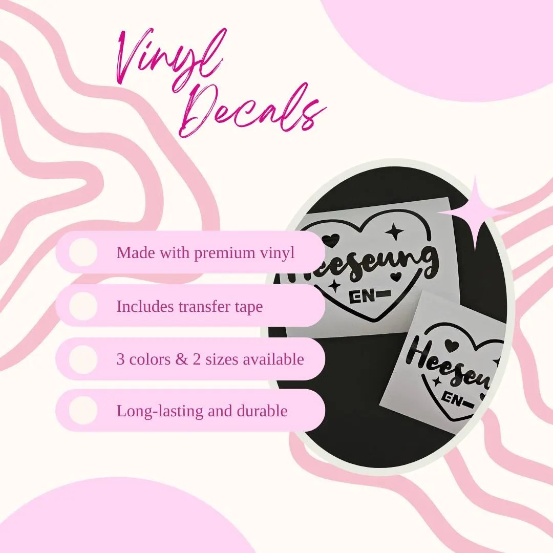 ENHYPEN Heart Vinyl Decals